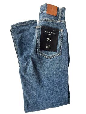 NWT Anine Bing Samara High Rise Ankle Slim Jeans - Size 25